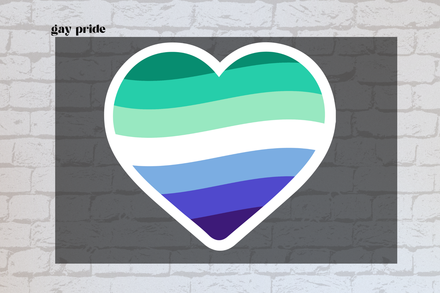 gay pride heart flag -UVDTF