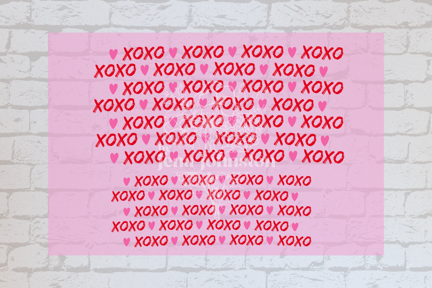 Valentines XOXO Hearts Wrap