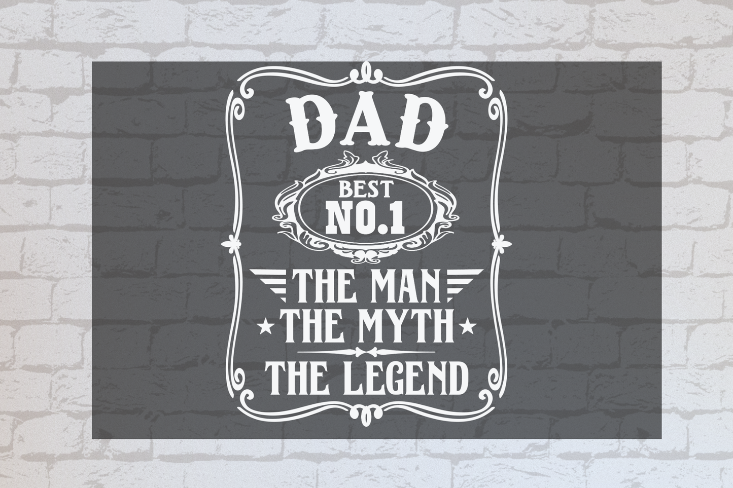 Dad, The Man, The Myth, The Legend - Whiskey Label -UVDTF