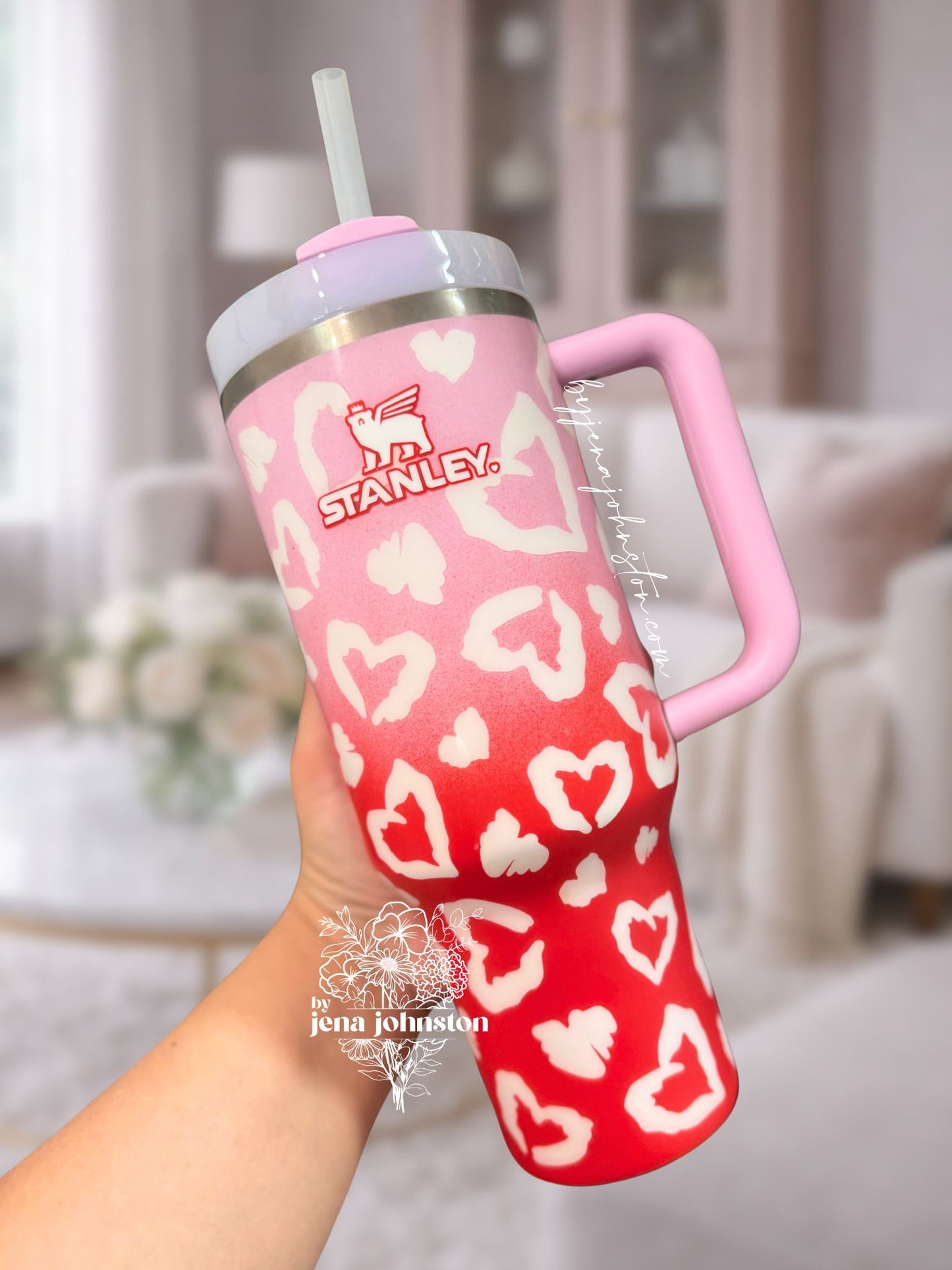 RTS 40oz Heart Leopard - Matte
