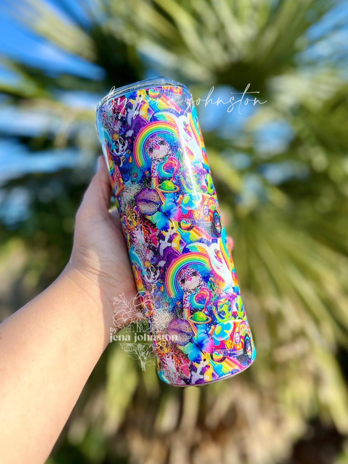 RTS 20oz Lisa Frank two sided Epoxy Tumbler