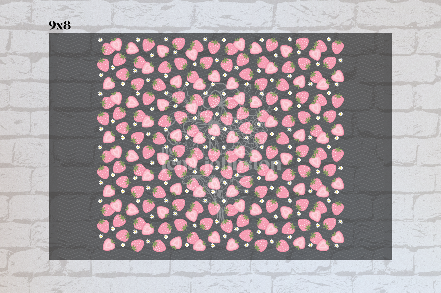Pink Strawberries & Daisies Element Sheet