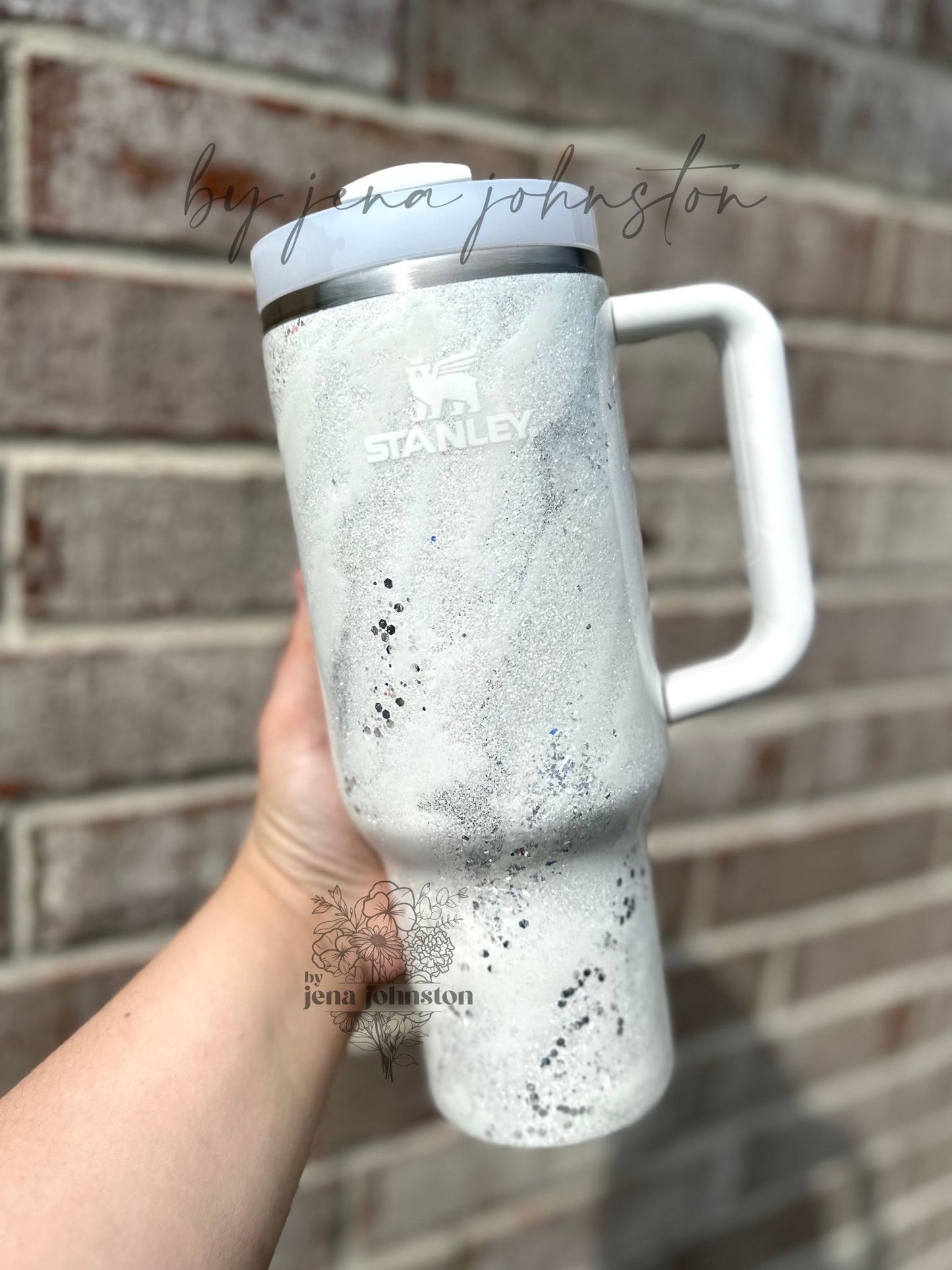 RTS Stanley White Marble Tumbler