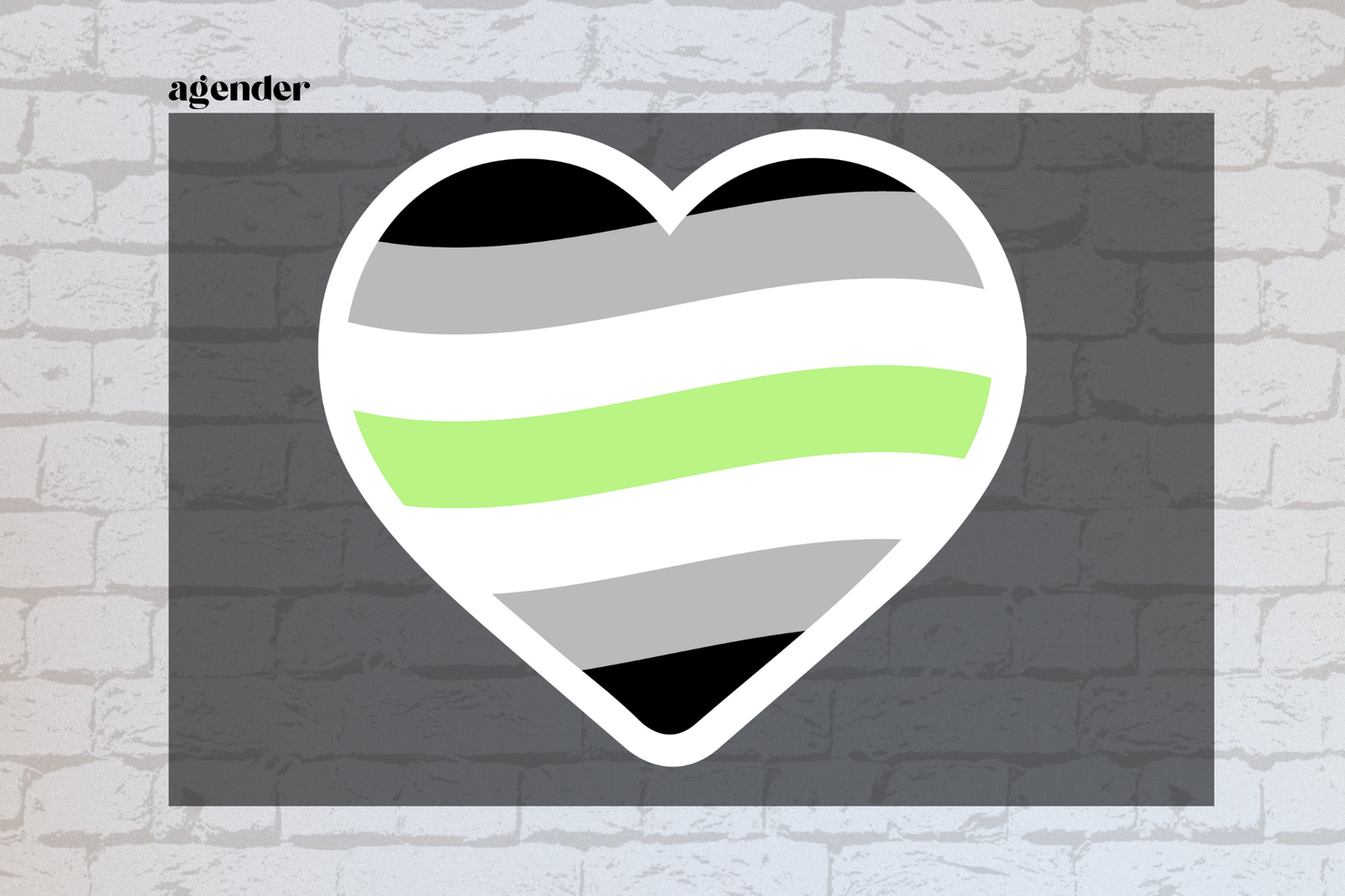 agender heart flag  -UVDTF