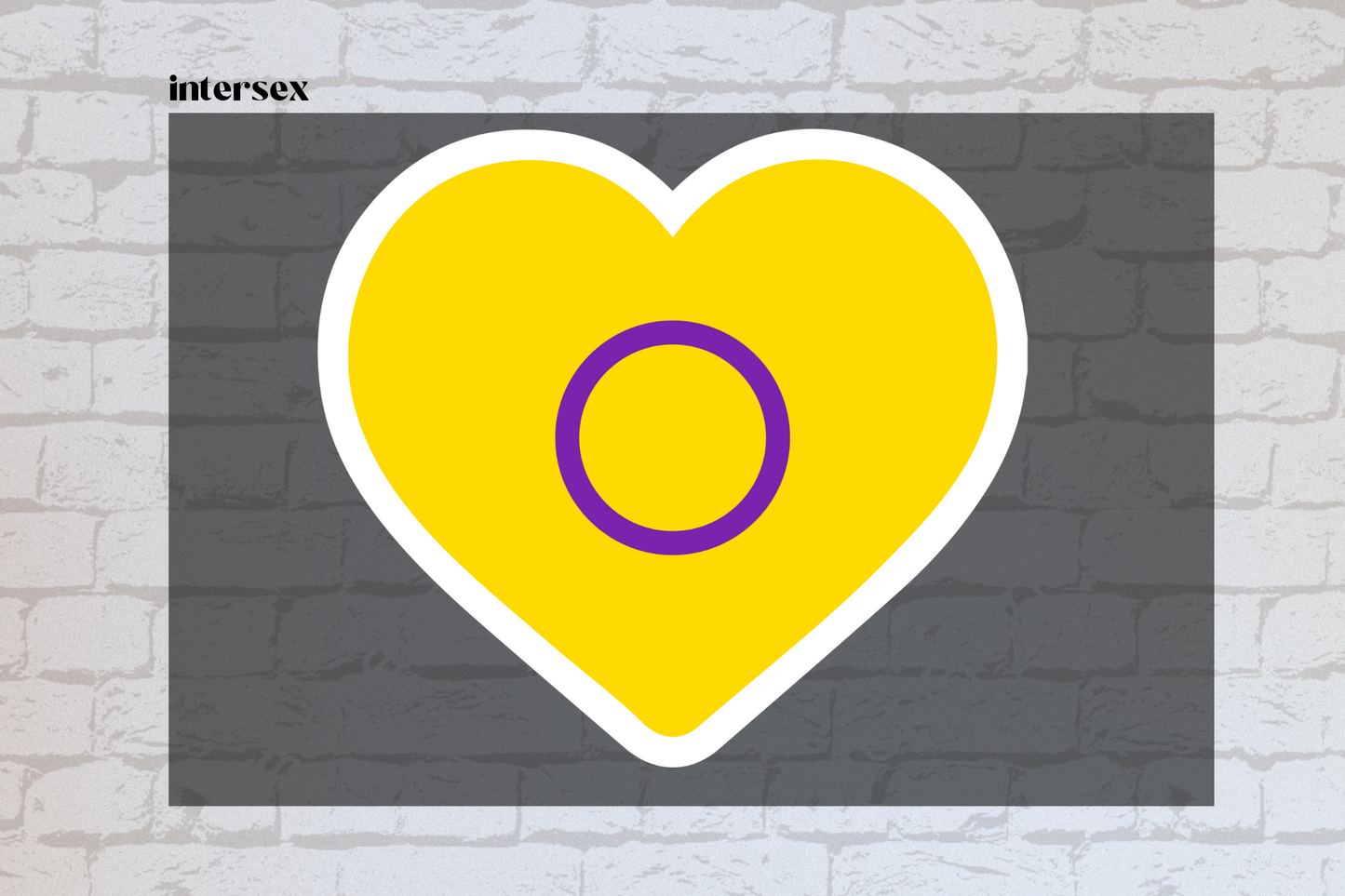 intersex heart flag  -UVDTF