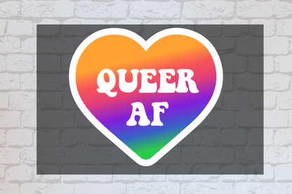 Queer AF heart  -UVDTF