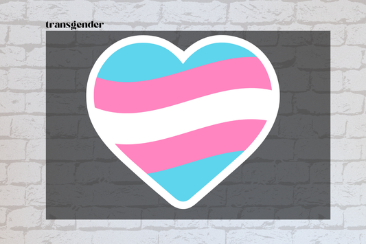 Transgender heart flag -UVDTF