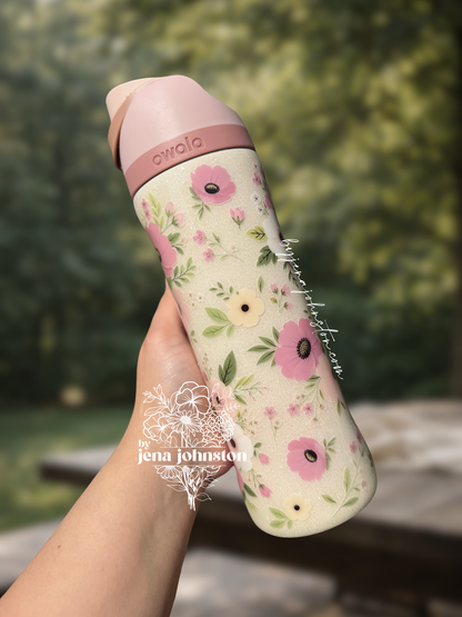 RTS 24oz Owala Pink Florals