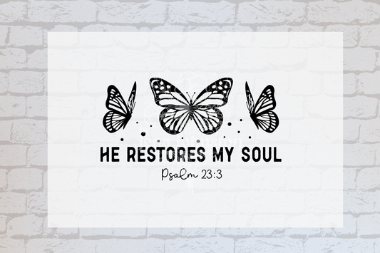 He Restores my soul Psalm 23:3