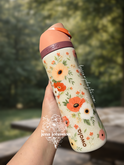 RTS 24s Owala Orange Florals