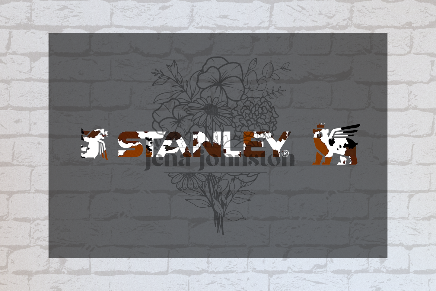 Tumbler Logos - Cow Print