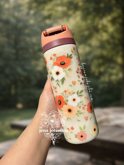 RTS 24s Owala Orange Florals