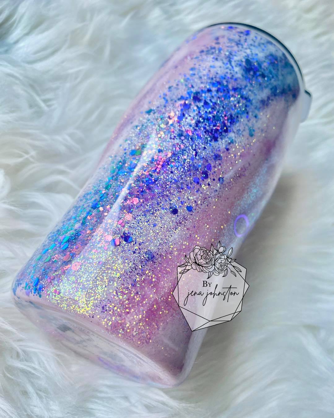 Purple Holo Milky way Epoxy Tumbler