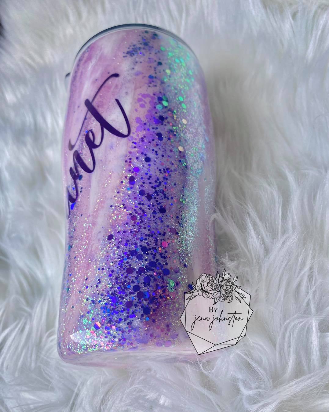 Purple Holo Milky way Epoxy Tumbler