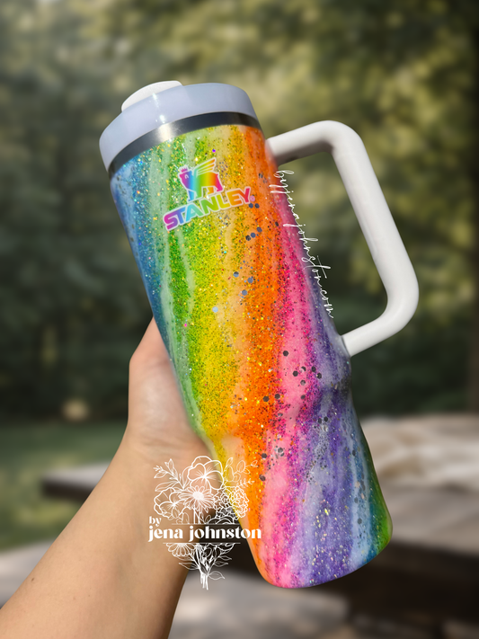 RTS 30oz Stanley Rainbow Swirl