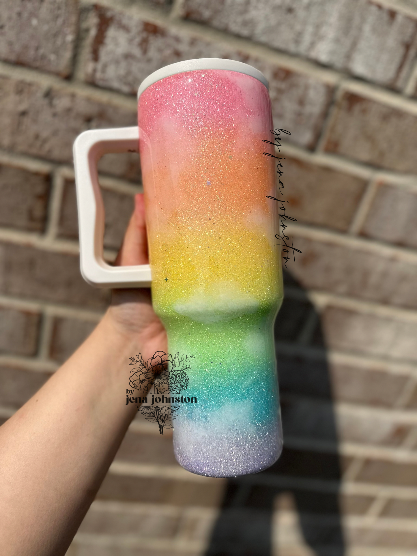 RTS 40oz Pastel Rainbow clouds Simple Modern