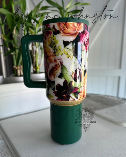 Floral Epoxy Tumbler