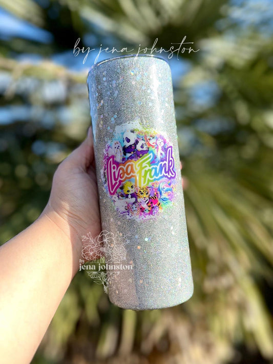 RTS 20oz Lisa Frank two sided Epoxy Tumbler