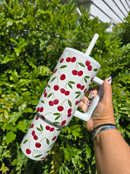 Cherries wrapped tumbler