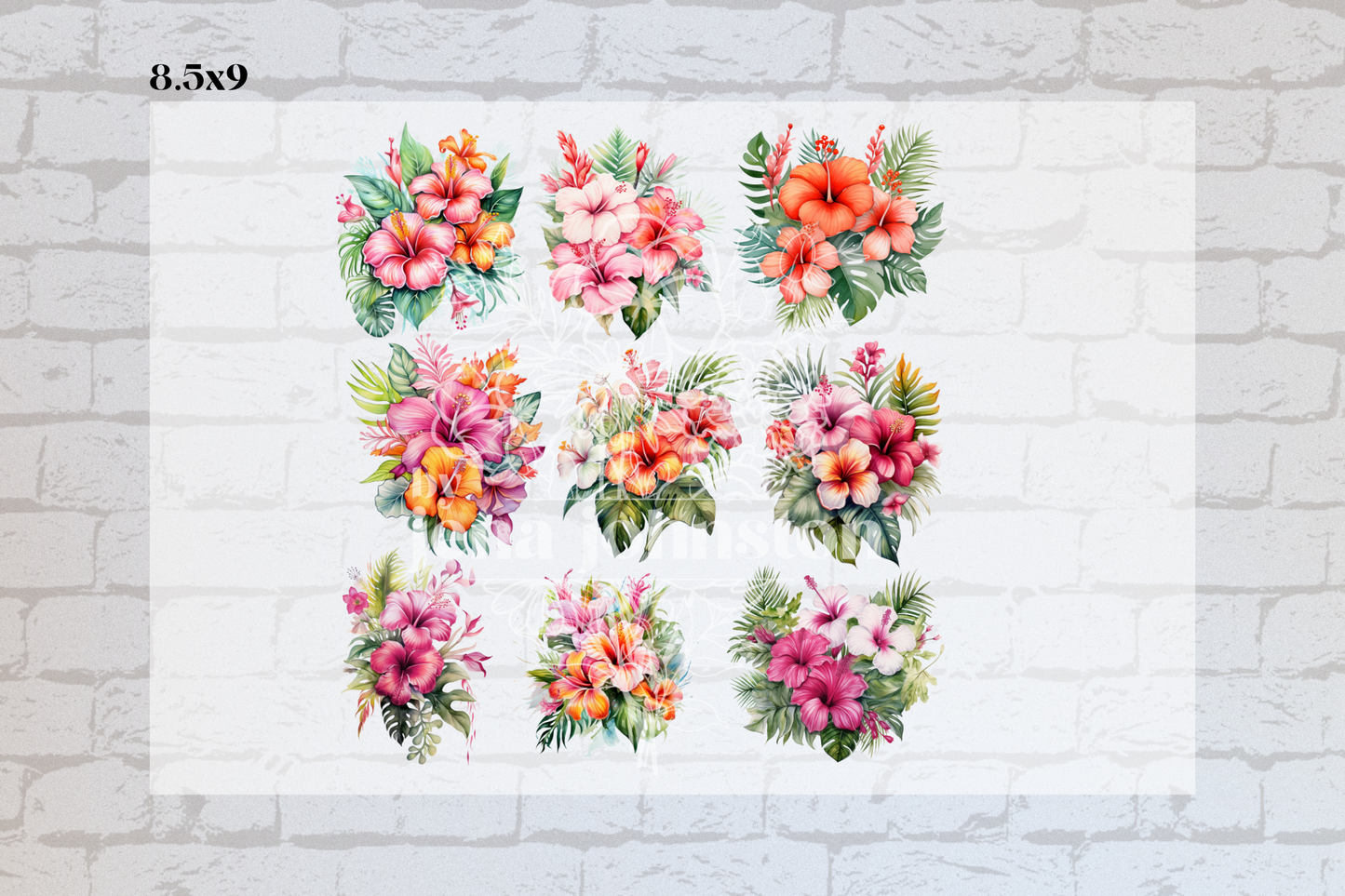 Watercolor Tropical Florals
