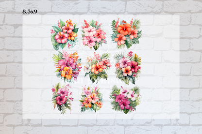 Watercolor Tropical Florals