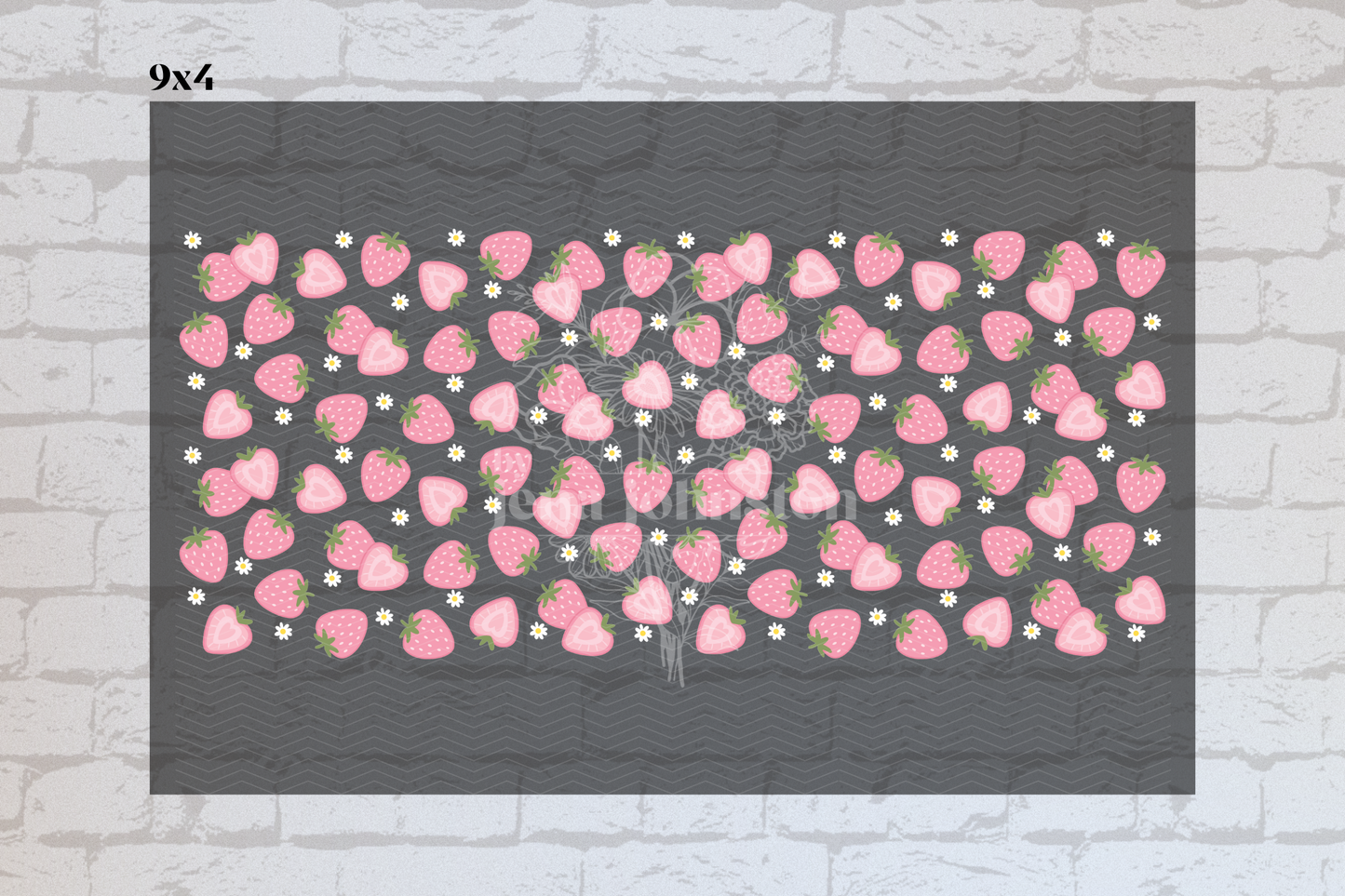 Pink Strawberries & Daisies Element Sheet