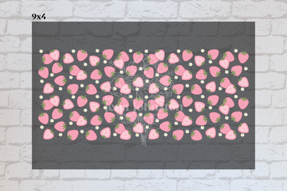 Pink Strawberries & Daisies Element Sheet