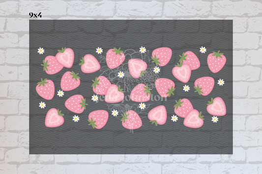Pink Strawberries & Daisies Element Sheet
