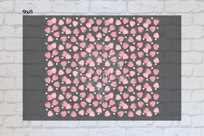 Pink Strawberries & Daisies Element Sheet