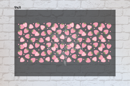 Pink Strawberries & Hearts Element Sheet