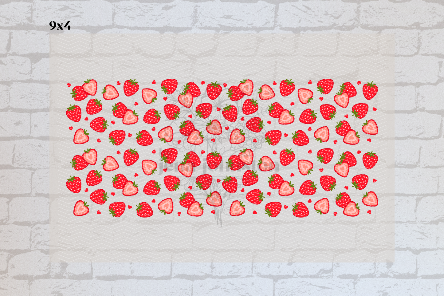 Red Strawberries & Hearts Element Sheet