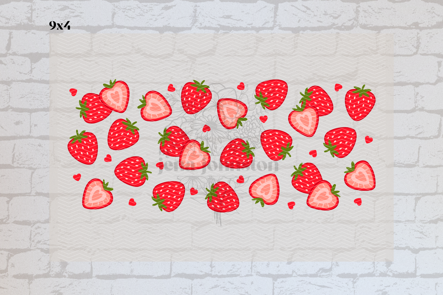 Red Strawberries & Hearts Element Sheet