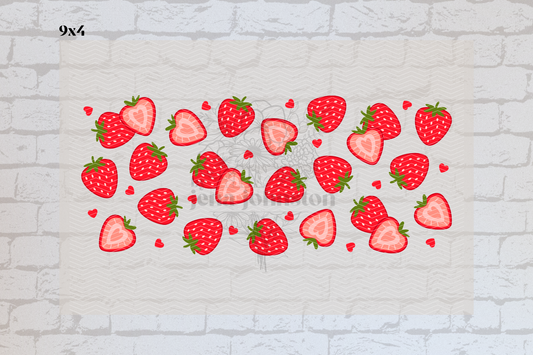 Red Strawberries & Hearts Element Sheet
