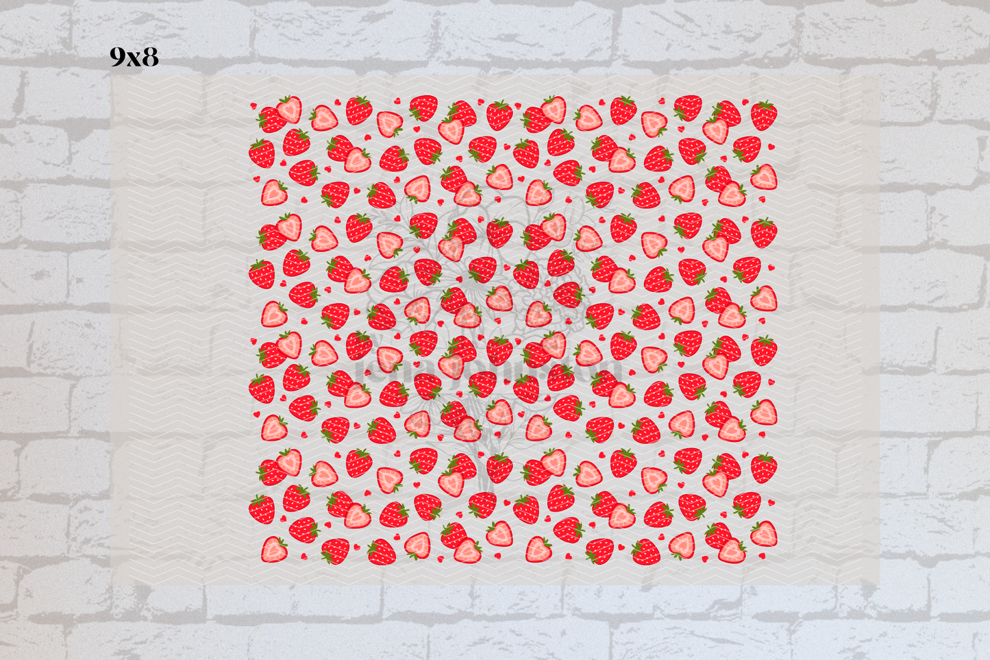 Red Strawberries & Hearts Element Sheet