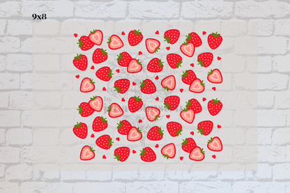 Red Strawberries & Hearts Element Sheet