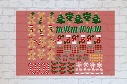 Gingerbread Man Christmas Element Sheet