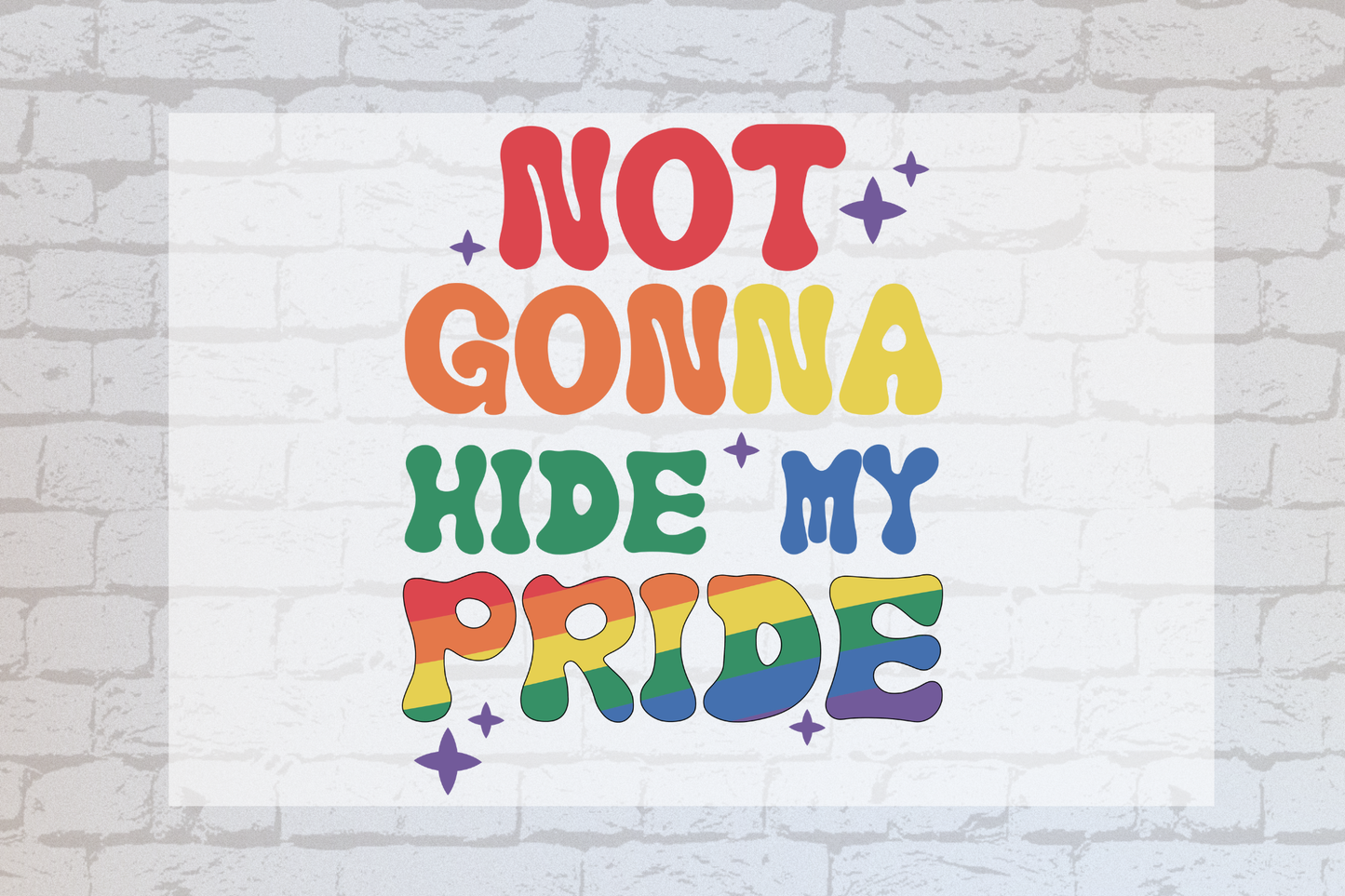 Not gonna hide my pride  -UVDTF