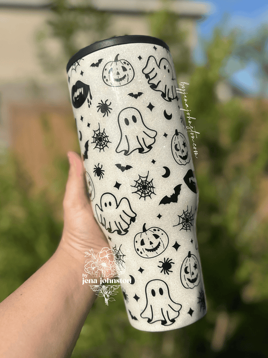 Glittered Halloween Tumbler