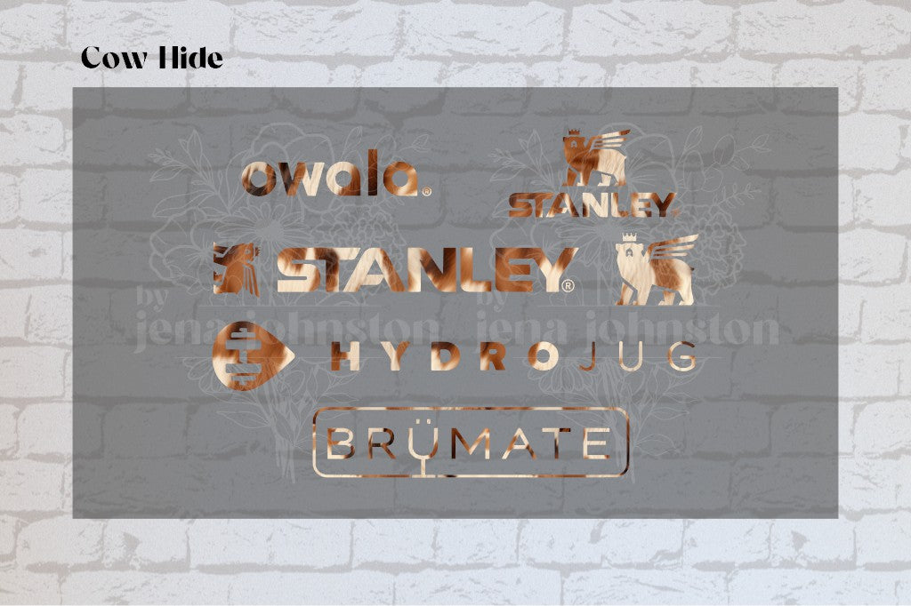 Tumbler Logos - Cow Hide
