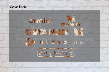 Tumbler Logos - Cow Hide