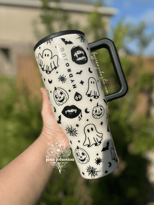 Glittered Halloween Tumbler
