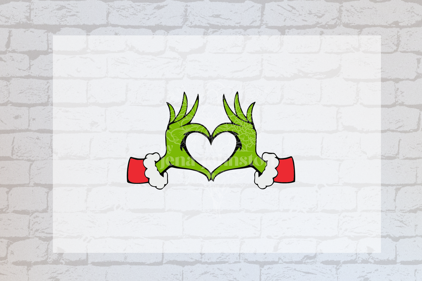 Grinch heart hands