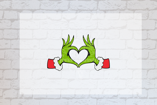 Grinch heart hands