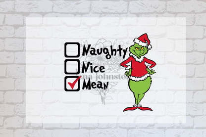 Grinch Naught Nice Mean