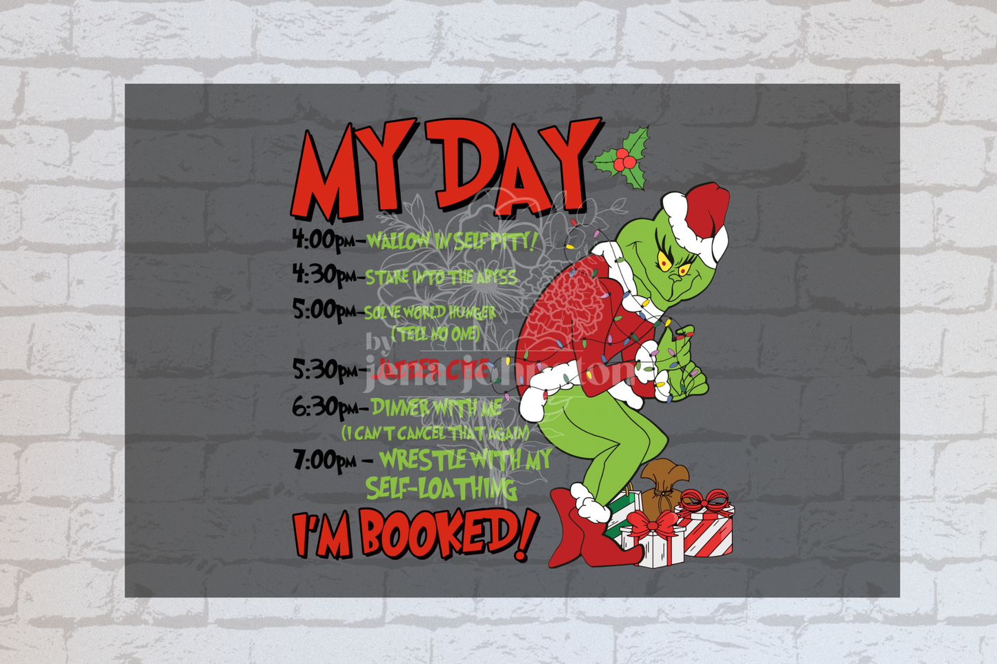 Grinch my day… I’m booked