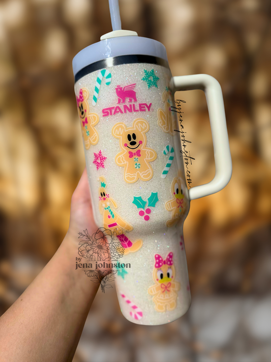 Gingerbread Mickey - Pink & Teal