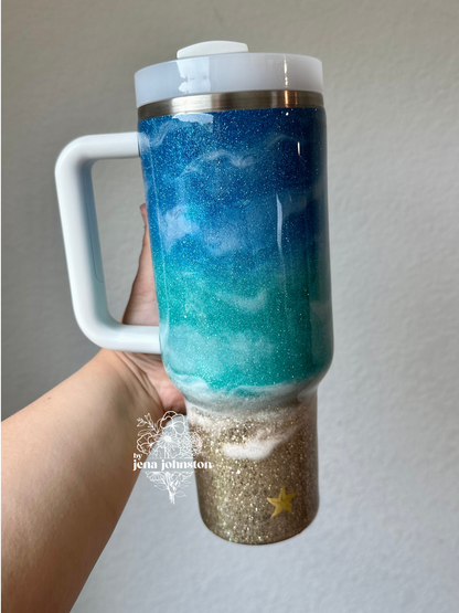 Blue Beach Tumbler