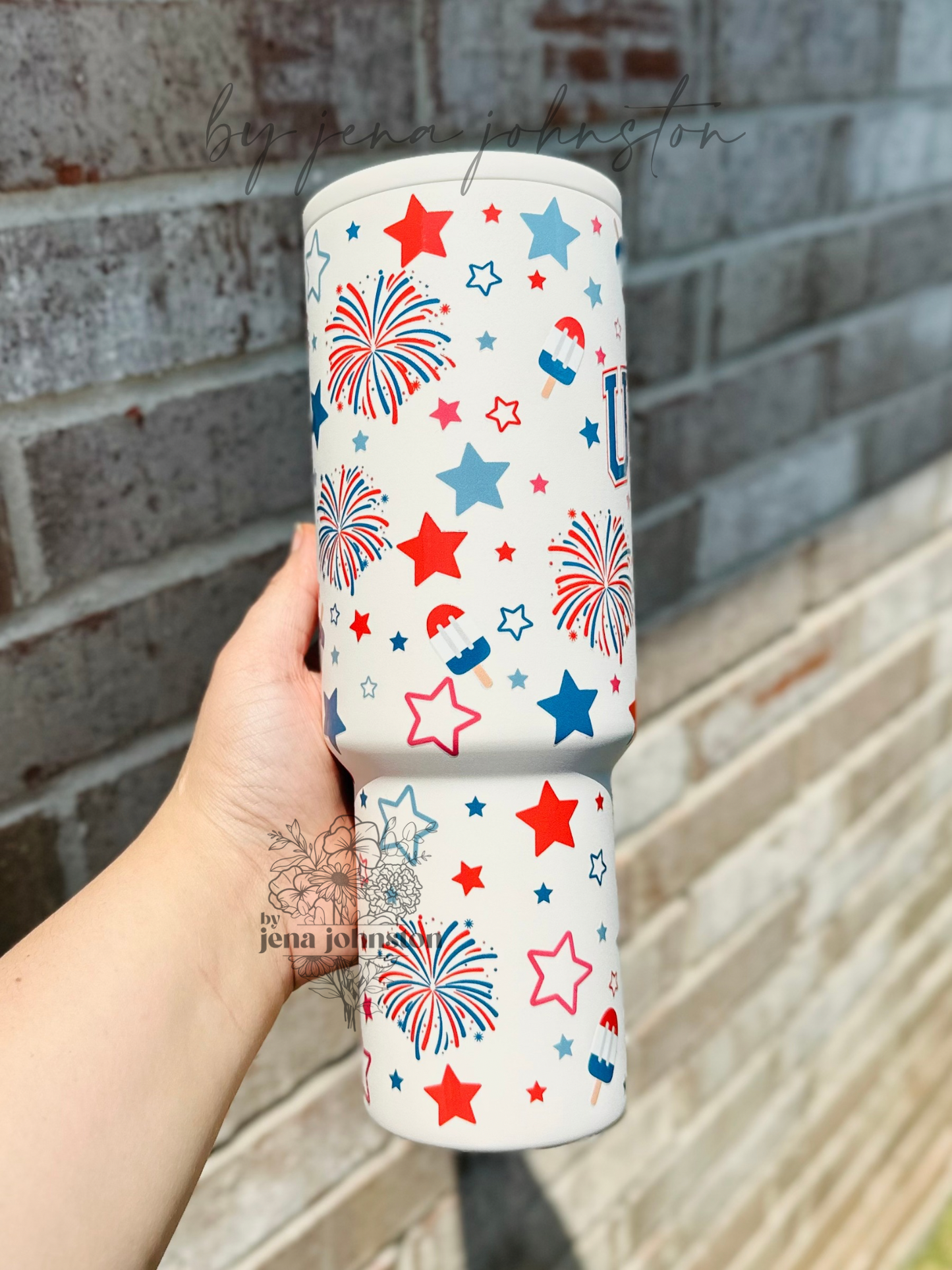 4th of July UVDTF Tumbler