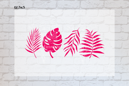 Pink Tropical Leaves