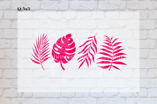 Pink Tropical Leaves